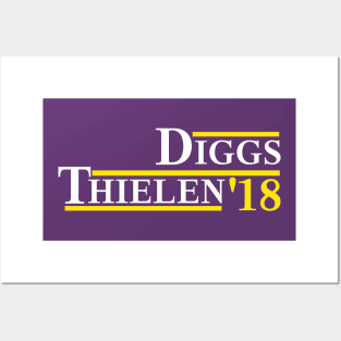 Diggs & Thielen 2018 (White Letters) Posters and Art